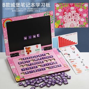 ของเล่นเสริมพัฒนาการ<span class=keywords><strong>ภาษา</strong></span>อังกฤษสำหรับเด็กก่อนวัยเรียน ของเล่นไม้แม่เหล็กพกพา รูปแบบแล็ปท็อปสำหรับฝึกสะกดคำ - Product Image 3
