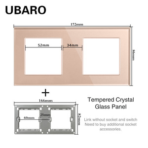86 Type European Standard Switch Module <b>Wall</b> <b>Socket</b> <b>USB</b> Tempered Glass Panel Type C Function Keys DIY Customization - Product Image 2