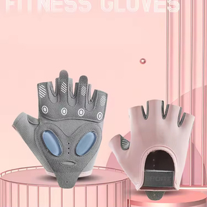 Guanti da palestra <span class=keywords><strong>per</strong></span> mezze dita traspiranti antiurto in Silicone imbottito <span class=keywords><strong>per</strong></span> il Fitness sportivo antiscivolo - Product Image 5