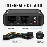 Amplificateur de voiture numérique DSP professionnel Mega Power 4 canaux 60W X 4 RMS 70W X 4 Max Processeur audio pour système audio de voiture D11