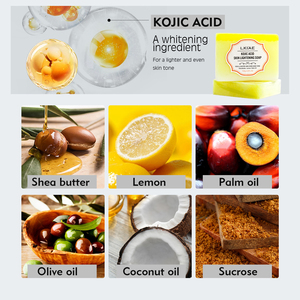Beurre de karité Offre Spéciale apaisant sécheresse doux propre mousse équilibre humidité acide kojique savon de bain blanchissant pour peau terne - Product Image 4