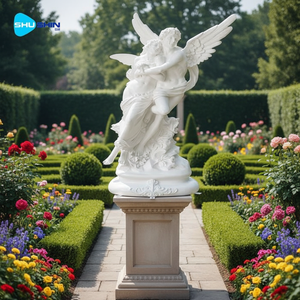 Statua di Angelo in Marmo Bianco Lucidato a Mano di Alta Qualità <span class=keywords><strong>per</strong></span> Decorazione Giardino Esterno Personalizzata dalla Fabbrica in Vendita - Product Image 3