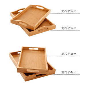 Japanese bamboo and wood <b>tea</b> <b>tray</b>, wooden bread and pastry <b>tray</b>, breakfast <b>tray</b>, fruit and vegetable <b>tray</b> for home and - Product Image 3