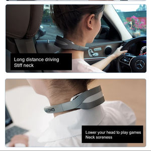 Alat pijat leher listrik cerdas, alat pijat leher elektrik cerdas pereda nyeri, getaran, titik akupuntur, puluhan - Product Image 2