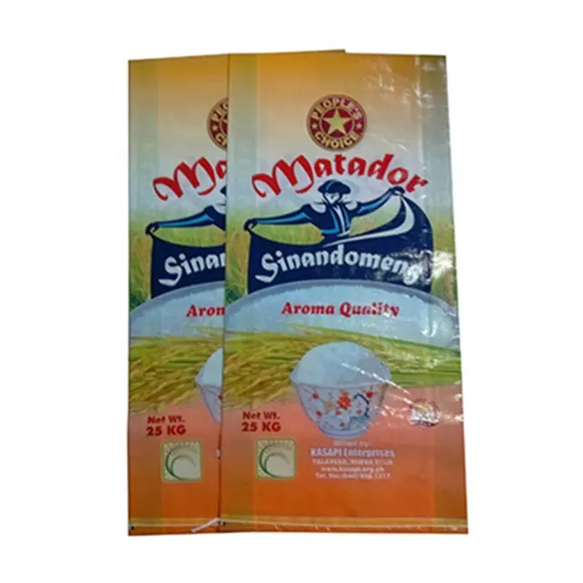 Sac en plastique PP sacs tissés en polypropylène 25 kg 50 kg 100kg pour l'emballage de la farine sucre riz blé maïs grain emballage de sac