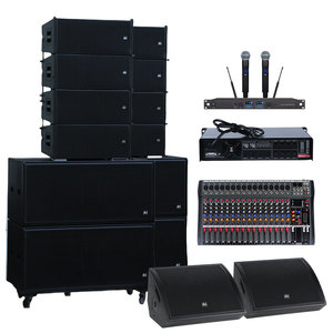 DBK 패시브 풀레인지 10인치 라인 어레이 스피커 및 18인치 파워드 서브우퍼 오디오 PA 스피커 시스템 (교회 행사용) - Product Image 1