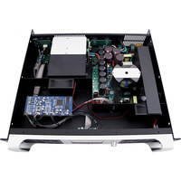 Amplificateur de puissance de classe D 2 canaux AM-204 2*2100W 8ohm DSP USB professionnel pour scène PA DJ avec boîtier métallique et connectivité réseau