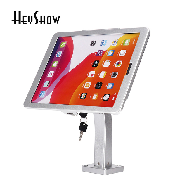 12.9 Inch iPad Pro Anti-Theft Lock Case Security Display Stand Holder Wall Mounted Support Black Silver Metal Display Racks