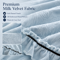 Parure de lit en velours de lait jacquard gaufré 3D de qualité supérieure, épaisse et chaude, housse de couette sculptée pour l'hiver, 4 pièces, vente en gros, linge de lit taille King