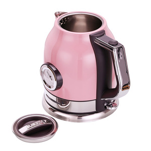 Electric <b>Kettle</b> With Thermometer 1.7L <b>Temperature</b> <b>Control</b> Automatic Shut Off 360 Degree Base Stainless Steel Pink - Product Image 3
