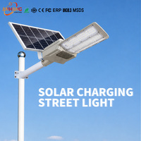 Lampadaire solaire LED 200W avec télécommande à photocellule, anti-corrosion, boîtier en aluminium, autonomie 12-13 heures, IP65