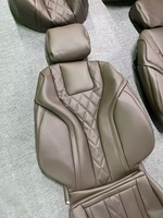 Housses de siège en cuir Nappa sur mesure, avant et arrière, cousues à la main, design protecteur pour Mercedes Classe S, style sport de luxe, compatibles