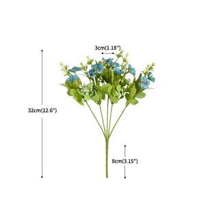 Hot Sale Artificial Small Daisy Bouquet Simulation Mini Silk Chrysanthemum <strong>Flower</strong> Bouquet Home <strong>Vase</strong> Decoration Plant - Product Image 2