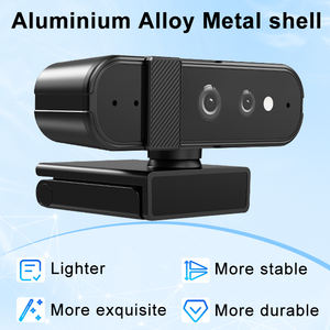 Aluminum Alloy Shell Full HD 1080P <strong>Web</strong> <strong>Camera</strong> with ANC Microphone Webcam with Windows Hello for PC/Laptop/Desktop - Product Image 3