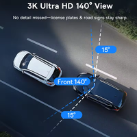Baseus 3K kamera dasbor VD1, kamera depan HD bawaan GPS grameo superkapasitor perekam kamera DVR mobil mendukung parkir 24 jam