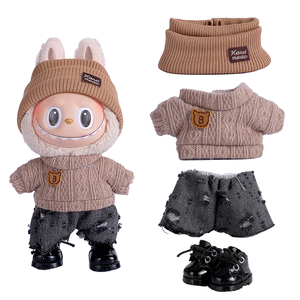 Accessoires de poupée en peluche et vinyle de style dessin animé Labubu pour garçons et filles, décorations pour les générations un, deux et trois - Product Image 6