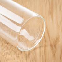 Gobelet en verre gradué résistant à la chaleur 500 ml, transparent, nouvelle bouteille en verre grande capacité avec couvercle, gobelet à boisson