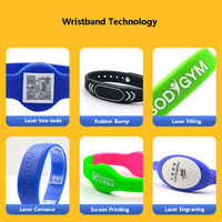 Bracelets RFID en caoutchouc personnalisés, étanches, 125 kHz, 13,56 MHz, bracelets en silicone NFC, logo personnalisé pour piscine