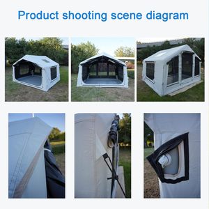 Tente de <span class=keywords><strong>camping</strong></span> gonflable de luxe <span class=keywords><strong>8</strong></span> places, 3-<span class=keywords><strong>8</strong></span> <span class=keywords><strong>personnes</strong></span>, 4 saisons, résistante aux UV, imperméable, coupe-vent, installation rapide, tente familiale avec port pour cheminée - Product Image 6