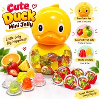 Fruit-flavour mini jellybekers, schattige eendjesverpakking, kant-en-klaar jelly snacks