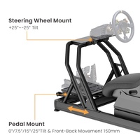 Cockpit de simulation de course LRS08-BS02 en aluminium pour jeux de simulation de conduite PS4 PS5 Xbox PC G25 G27 G29 G920 Siège de simulation de course automobile GTR