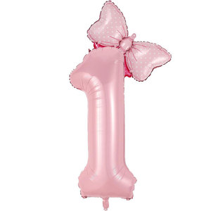 Venta caliente 40 pulgadas Número de mariposa globo de papel de aluminio globos de cumpleaños para niños conjunto decoraciones de fiesta - Product Image 1