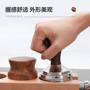แทมเปอร์กาแฟ 51 มม. 53 มม. 58 มม. สแตนเลสสตีล ด้ามจับไม้เนื้อแข็ง สำหรับทำเอสเพรสโซ - Product Image 5