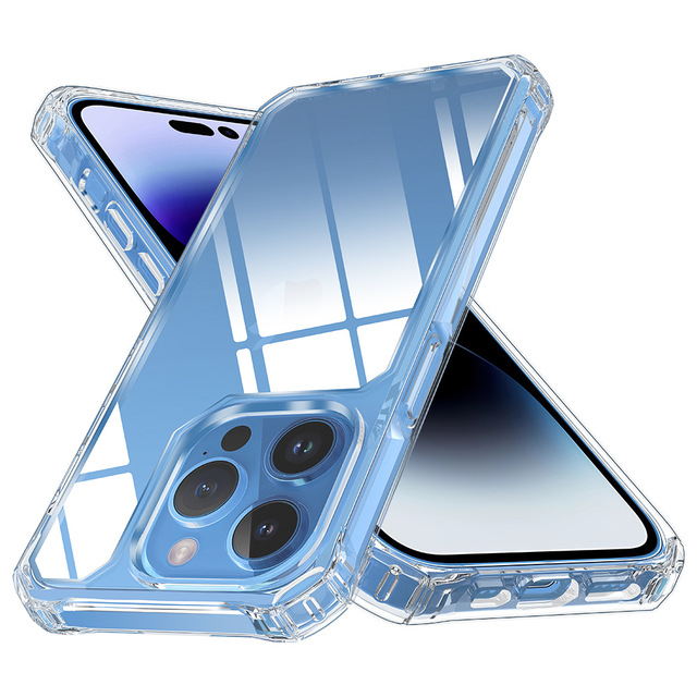 TPU Shockproof Soft Back Clear Silicone Phone Cases for iPhone 11 Plus 12 13 Mini Transparent Cover for IPhones 15 16 Pro Max