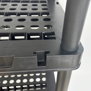 Heavy Duty Industrial Boltless Display <strong>Plastic</strong> Warehouse <strong>Shelves</strong> Assembly Stackable <strong>Garage</strong> Shelving Racking Black Storage Shelf - Product Image 3