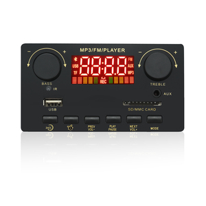 Placa decodificadora de coche de 160W <span class=keywords><strong>Bluetooth</strong></span> 5,0 MP3 WMA Radio FM Mp3 reproductor de música altavoz reloj despertador Digital pantalla de tiempo tarjeta elegante - Product Image 1