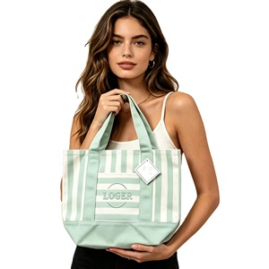 New Style Blank Grocery Reusable Shopping Cotton Canvas Tote <b>Bags</b> with Pocket for Women Student With Custom Logo - Product Image 1
