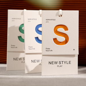 Hot Custom Printed Logo Luxury Hanging Labels Logo <span class=keywords><strong>Tags</strong></span> Ropa Hang Tag Jacket Business Reciclable - Product Image 5