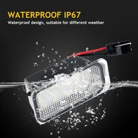 2Pcs Eclairage de plaque d'immatriculation pour Ford KUGA S MAX MONDEO MK4 MK5 MK2 FIESTA 2008-2019 FOCUS ABS Plastic 12V LED Number Signal Light