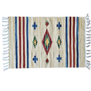 Tapis en coton de style moderne fait à la main, personnalisé pour la maison et les voyages, lavable en machine - Product Image 1