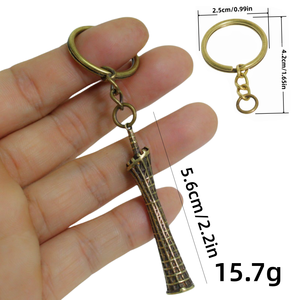 Llavero de metal <span class=keywords><strong>coche</strong></span> <span class=keywords><strong>escarabajo</strong></span> colgante insecto llavero joyería de latón - Product Image 3