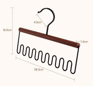 U-förmiger Haken Metall Holz Design Metall Kleiderbügel Unterwäsche Weste Kleiderbügel spart Platz und verhindert Rutschen - Product Image 3