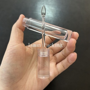 ISMAN ขายส่งหลอดลิปกลอสใสทรงกลมขนาด 4 มล. พร้อมหัวแปรงขนาดใหญ่ บรรจุภัณฑ์ลิปกลอสเปล่า ขวดคริสตัลพิมพ์โลโก้ได้ - Product Image 5