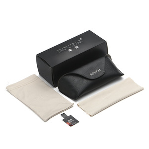 Roupai Eyeglass <b>Case</b> Set Leather Packaging With Cleaning Cloth And Bag <b>For</b> <b>Glasses</b> Care - Product Image 3
