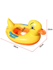 Fabricantes Stock de pato amarillo inflable PVC niños pato inflable barco al por mayor bebé natación anillo para piscina de agua - Product Image 6