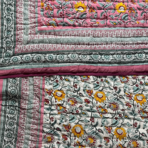 Meilleur Couvre-lit Kantha de Luxe de Qualité Supérieure, Design Vintage Ethnique Fait Main, Couvre-lit Kantha en Coton Cousu à la Main, Couvre-lit Patchwork pour Hôtel - Product Image 1