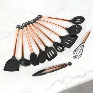 Juego <span class=keywords><strong>de</strong></span> 14 Utensilios <span class=keywords><strong>de</strong></span> Cocina <span class=keywords><strong>de</strong></span> Acero Inoxidable y Silicona <span class=keywords><strong>de</strong></span> Grado Alimenticio, Color Oro Rosa, Personalizados - Product Image 6