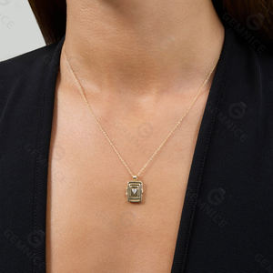 גמנלי הגעה חדשה: שרשרת תליון לב זהב <span class=keywords><strong>14K</strong></span> לכל אחד - Product Image 2