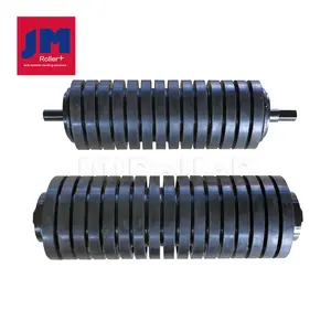 CEMA Standard Carbon Steel Roller Rubber Coated Roller Vulcanized Rubber Impact Roller