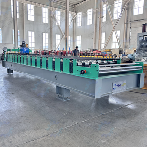 เครื่องขึ้นรูปม้วนเหล็กอัตโนมัติเต็มรูปแบบของ Hauan Machinery สำหรับกระเบื้องหลังคาเหล็กเคลือบสี ความกว้างการป้อน 1220 มม. ความหนา 0.3-0.8 มม. ระบบ PLC - Product Image 3