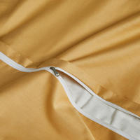 Ensemble de literie en jacquard de luxe 3 pièces couleur or, draps en jacquard satiné, ensembles de literie en jacquard