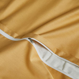 Sang Trọng 3 Mảnh Màu Vàng Jacquard Bộ Đồ Giường Đặt Tấm Bông Satin Bộ Đồ Giường Bộ Tấm Ga Trải Giường - Product Image 4