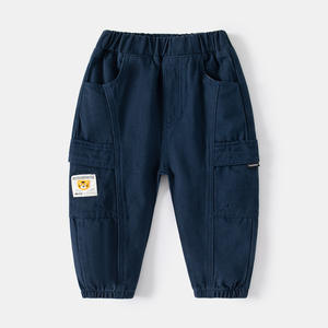 Armée vert à la mode décontracté mi-taille coton tissu taille élastique <span class=keywords><strong>pantalon</strong></span> à revers pour garçons étiquette créative <span class=keywords><strong>pantalon</strong></span> cargo - Product Image 5