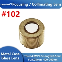 # Lentille de collimation focale 102 400nm-700nm M9 P0.5 FL4.05mm Longueur 6.5mm pour la focalisation laser LED
