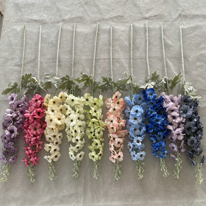Flor Artificial de Tela Cepillada <span class=keywords><strong>Alcea</strong></span> Rosea, Hecha a Mano, para Arreglos Florales de Boda, Decoración Moderna para el Hogar, Ramo y Adornos - Product Image 4