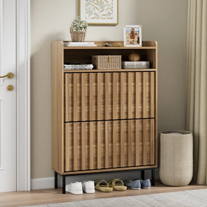 Mueble de <span class=keywords><strong>Madera</strong></span> <span class=keywords><strong>MDF</strong></span> de Diseño Moderno, Ahorro de Espacio, Zapatero Simple para el Hogar, Diseños de <span class=keywords><strong>Madera</strong></span> para Muebles de Hogar - Product Image 6